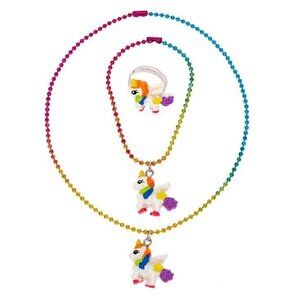 Claires Club Rainbow Unicorn Jewelry Set Girls Necklace Bracelet Ring